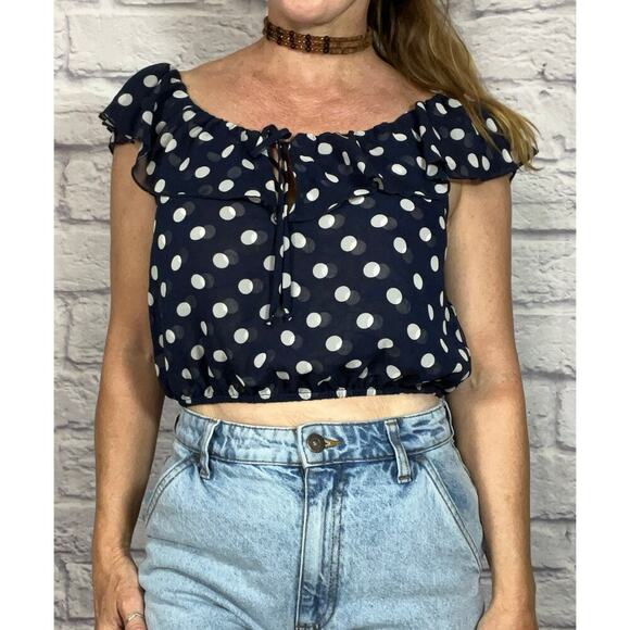Show Me Your MuMu Sheer Polka Dot Blouse - Picture 1 of 7